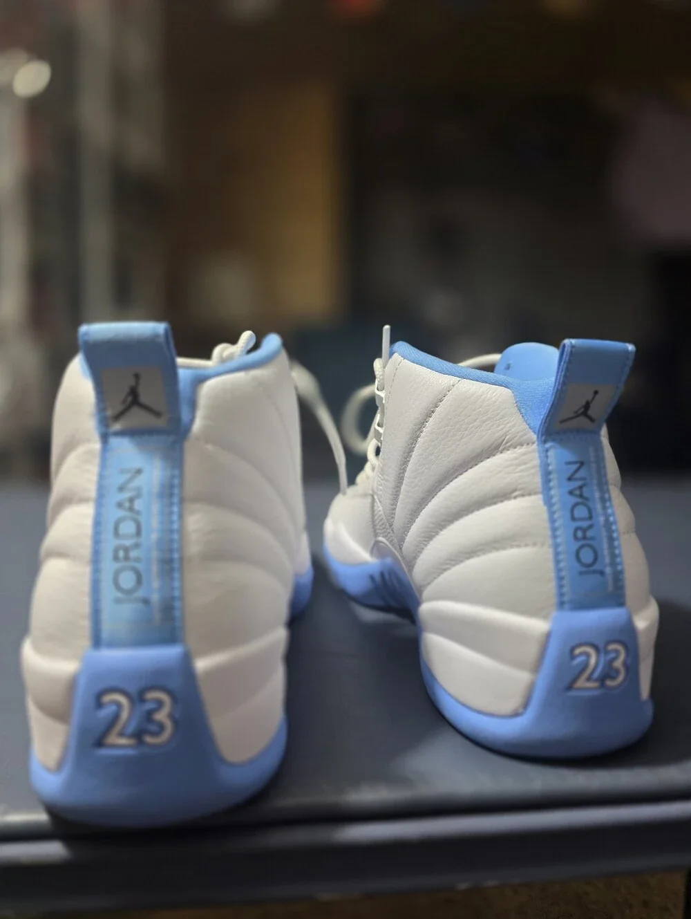 Jordan 12 Retro Melo White and Light Blue Sneakers Size 9.5m New. - Picture 2 of 6
